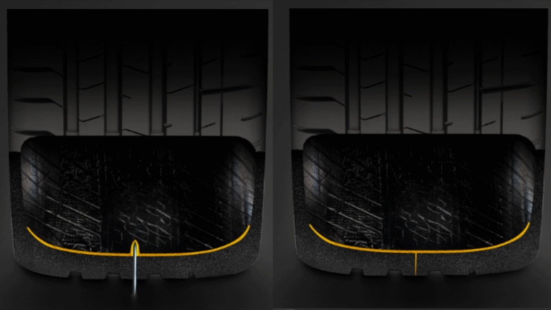 Seal inside technológiánál az anyag kitölti a keletkezett lyukat.