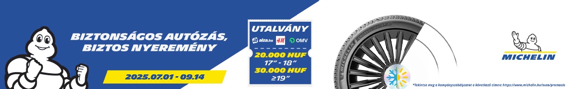 Michelin gumik ajándék 30 000 Ft vagy 20 000 Ft értékű utalvánnyal.
